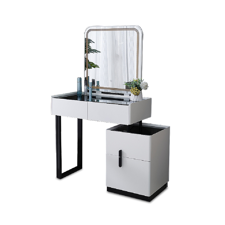 DAIENE LED Mirror Dresser with Chair