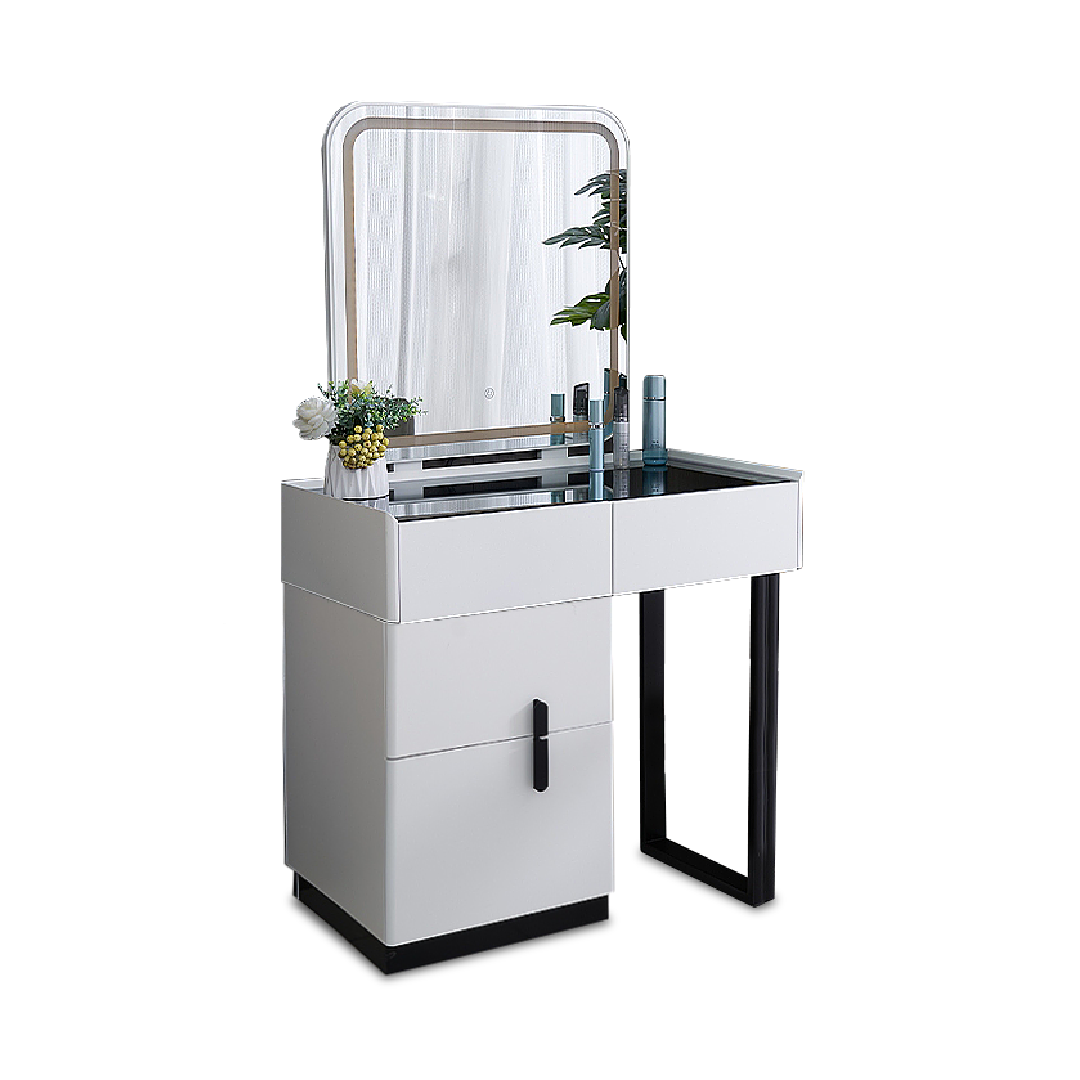 DAIENE LED Mirror Dresser with Chair