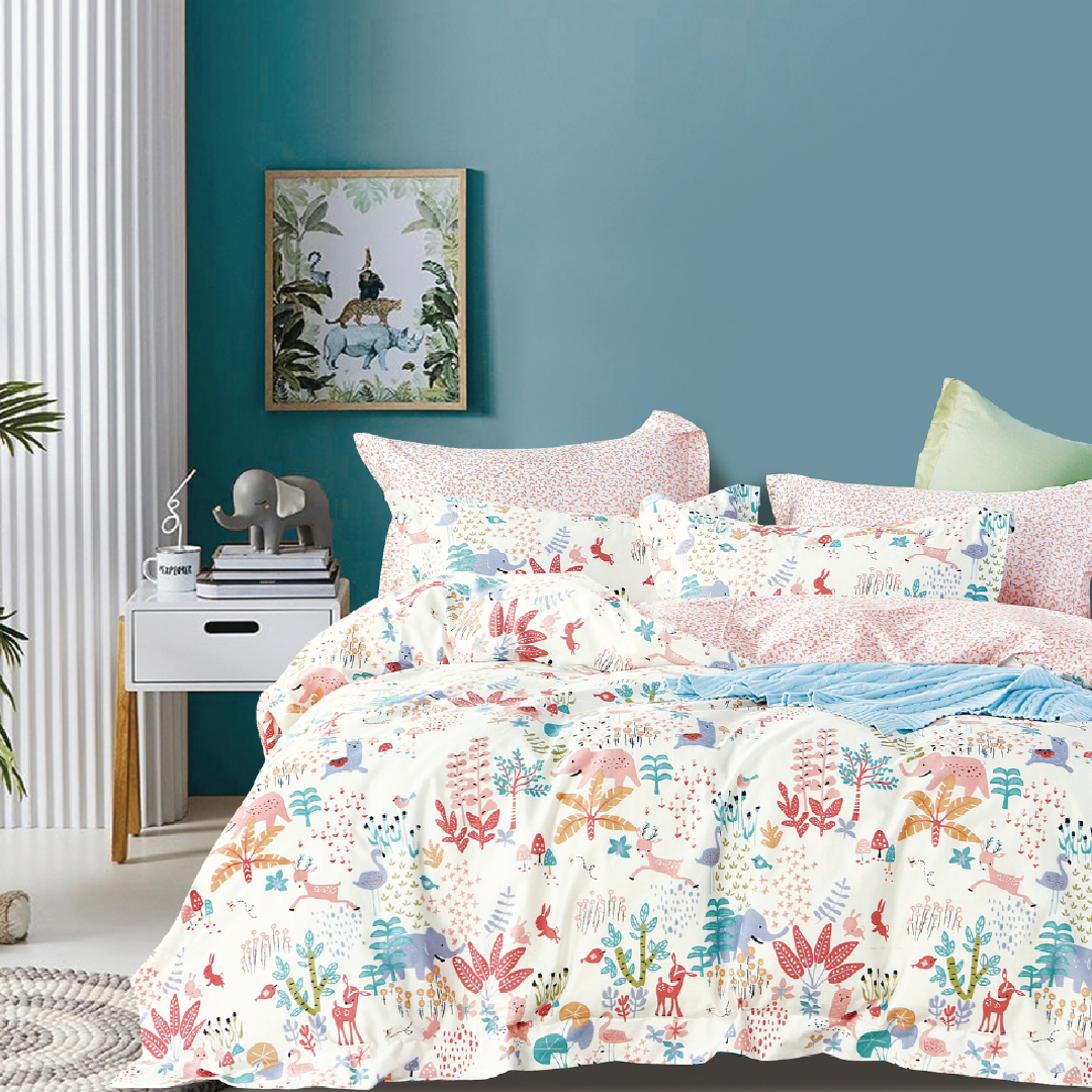 DAISY GARDEN Super Single Fitted Sheet Set