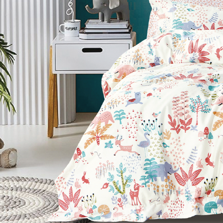 DAISY GARDEN Super Single Fitted Sheet Set