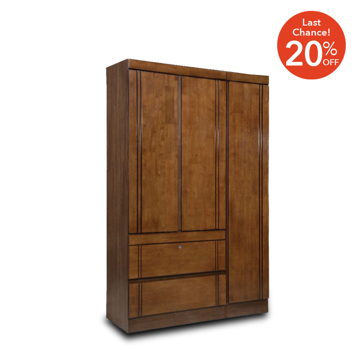 DAYLEY 3 Door Wardrobe (Walnut)