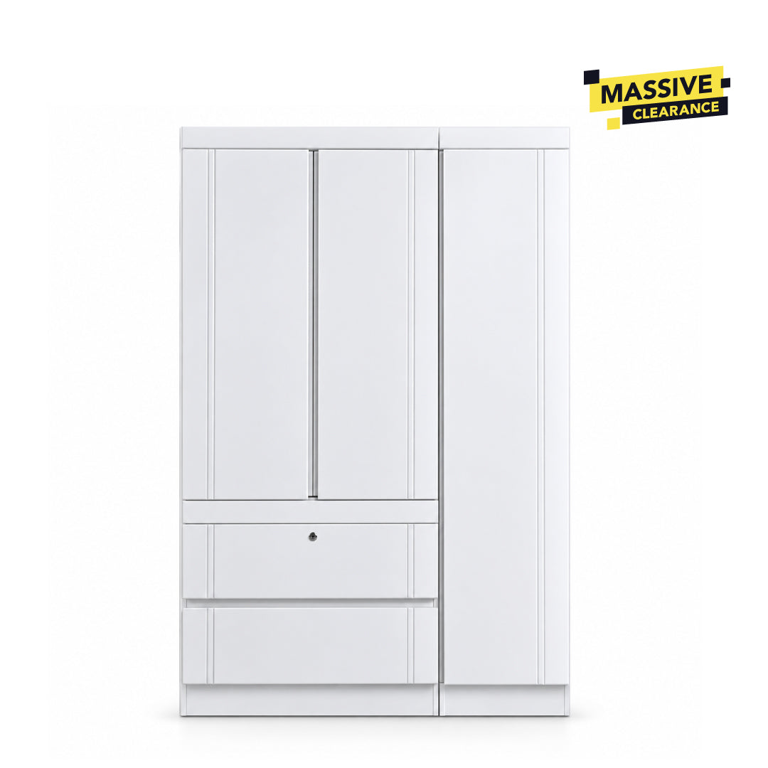 DAYLEY 3 Door Wardrobe (White)