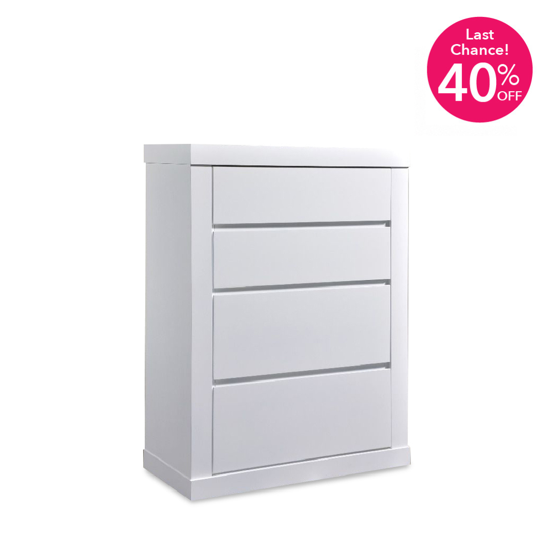 DAYLEY 4 Chest of Drawer White