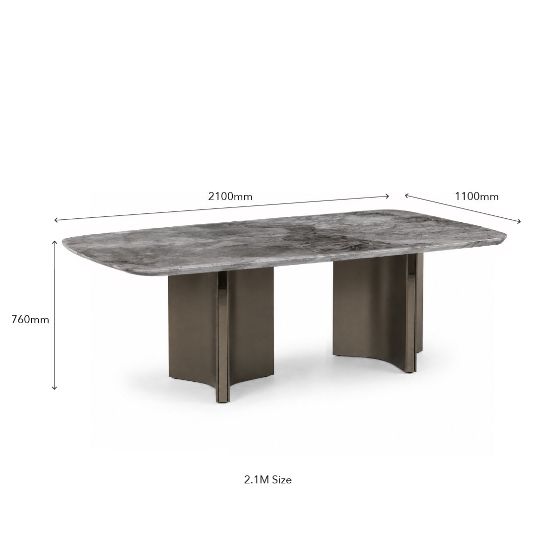 DESIO Crystal Marble Stone Dining Table