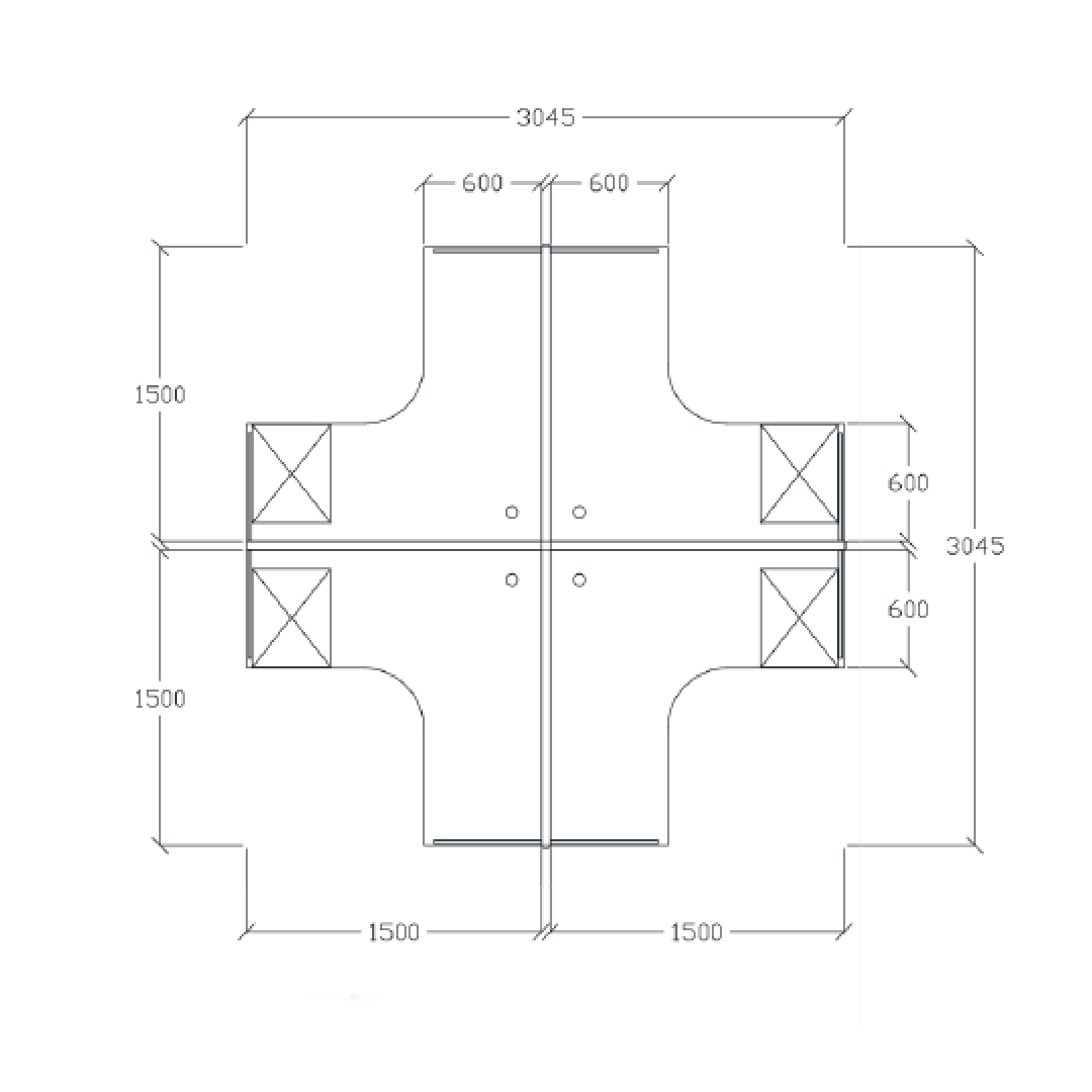 DIODIA Workstation (Cluster 4 L Shape)