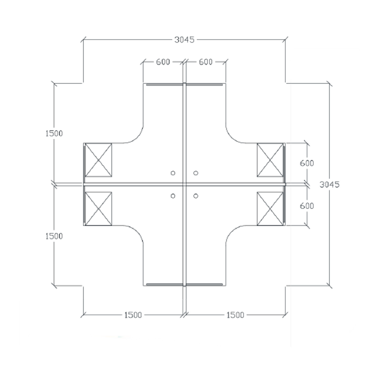 DIODIA Workstation (Cluster 4 L Shape)