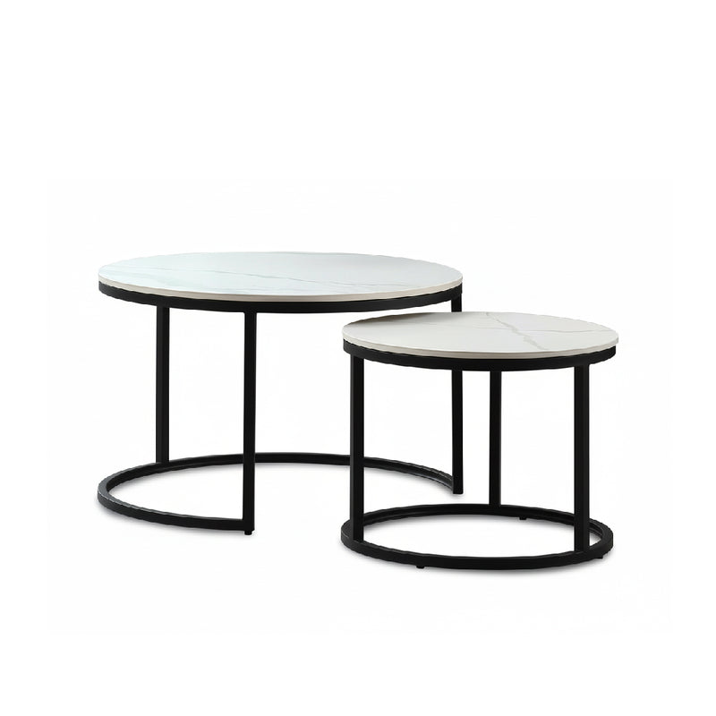 DITTI Ceramic Coffee Table Set Black