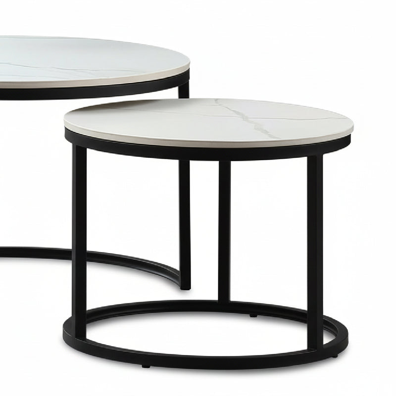 DITTI Ceramic Coffee Table Set Black
