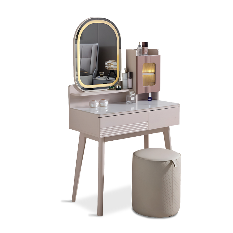 DOLLY LED Mirror Dresser with Stool