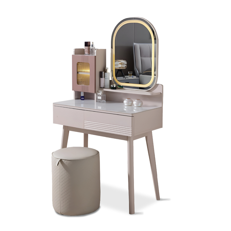 DOLLY LED Mirror Dresser with Stool