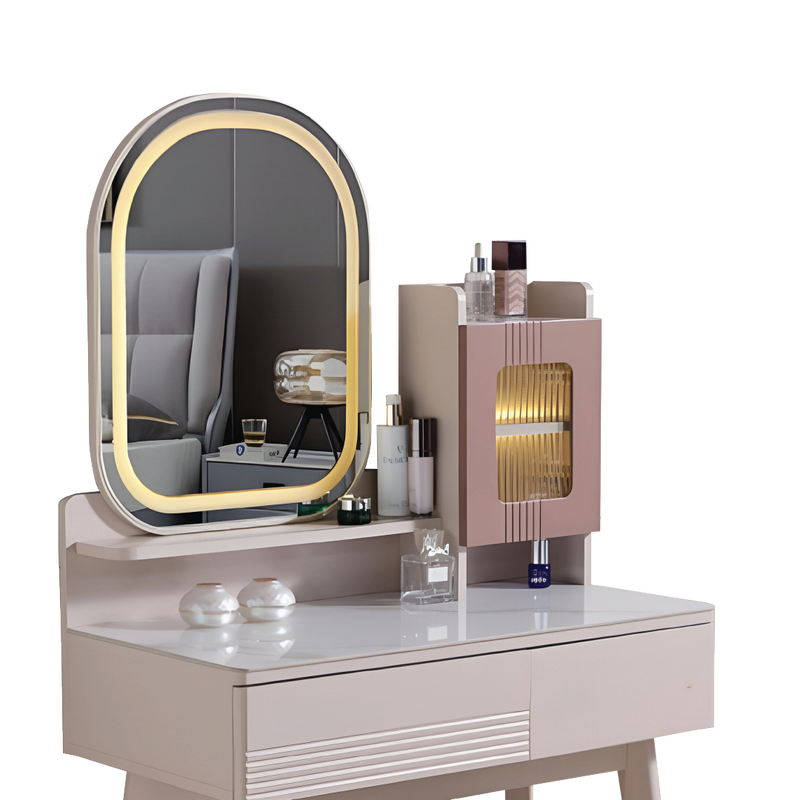 DOLLY LED Mirror Dresser with Stool