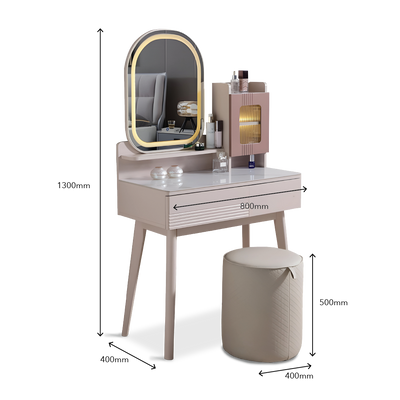 DOLLY LED Mirror Dresser with Stool