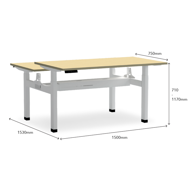DUALFLEX Height Adjustable Workstation Desk