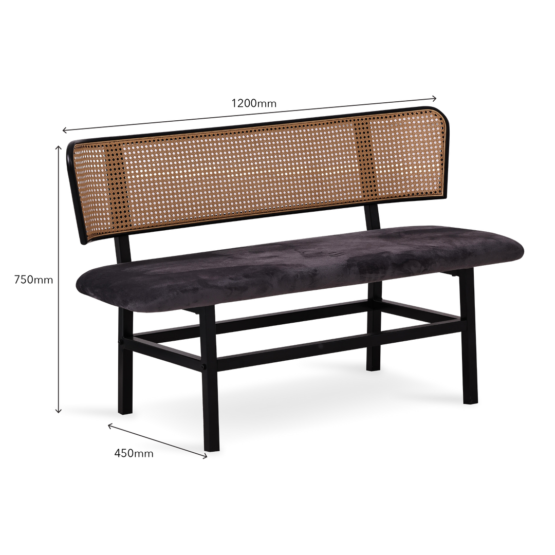 LEDGER Bench Chair Dark Grey