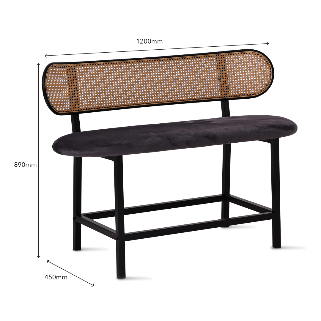 BRANTLEY Island Bench Dark Grey