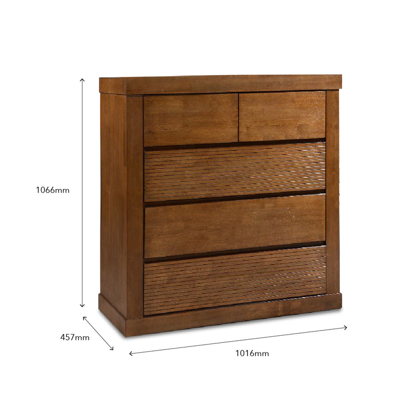 DAYLEY 5 Chest of Drawer Walnut