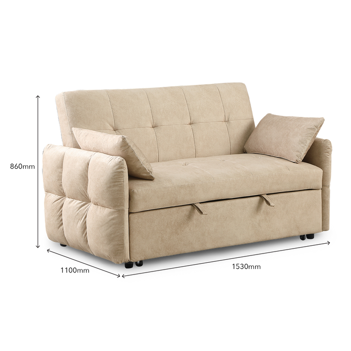DELANY Sofa Bed Light Brown