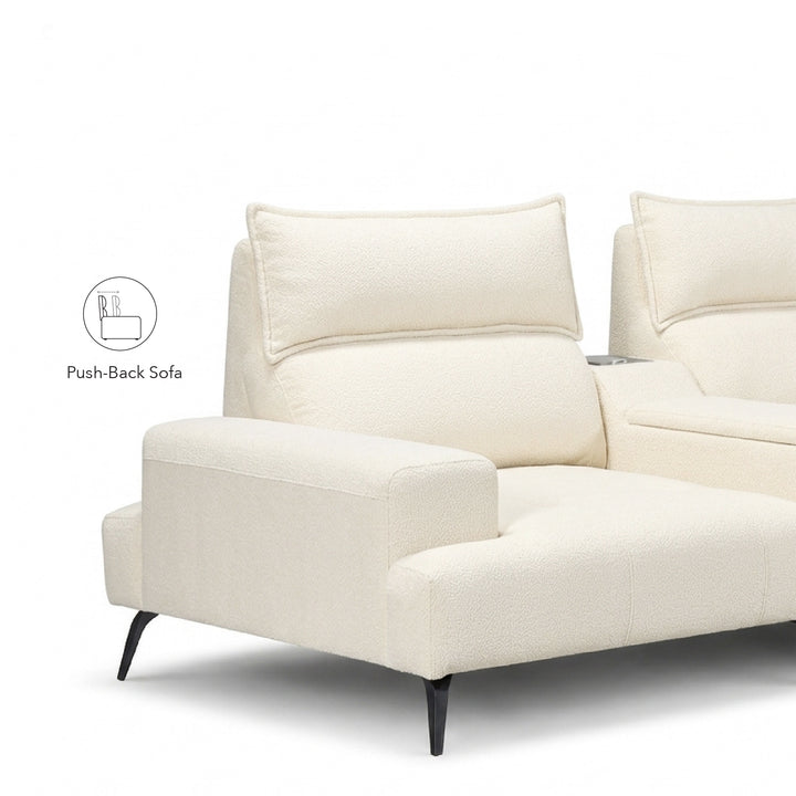 DEROIT 2 Seater Sofa with Console Table