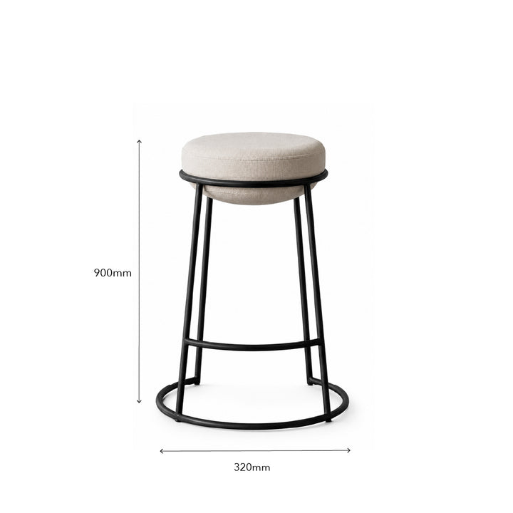 DEROIT Island Stool Light Cream