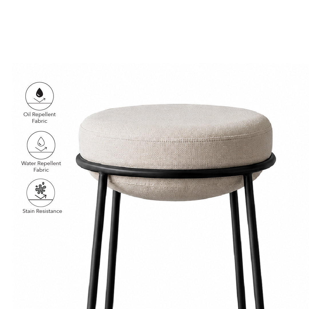 DEROIT Island Stool Light Cream