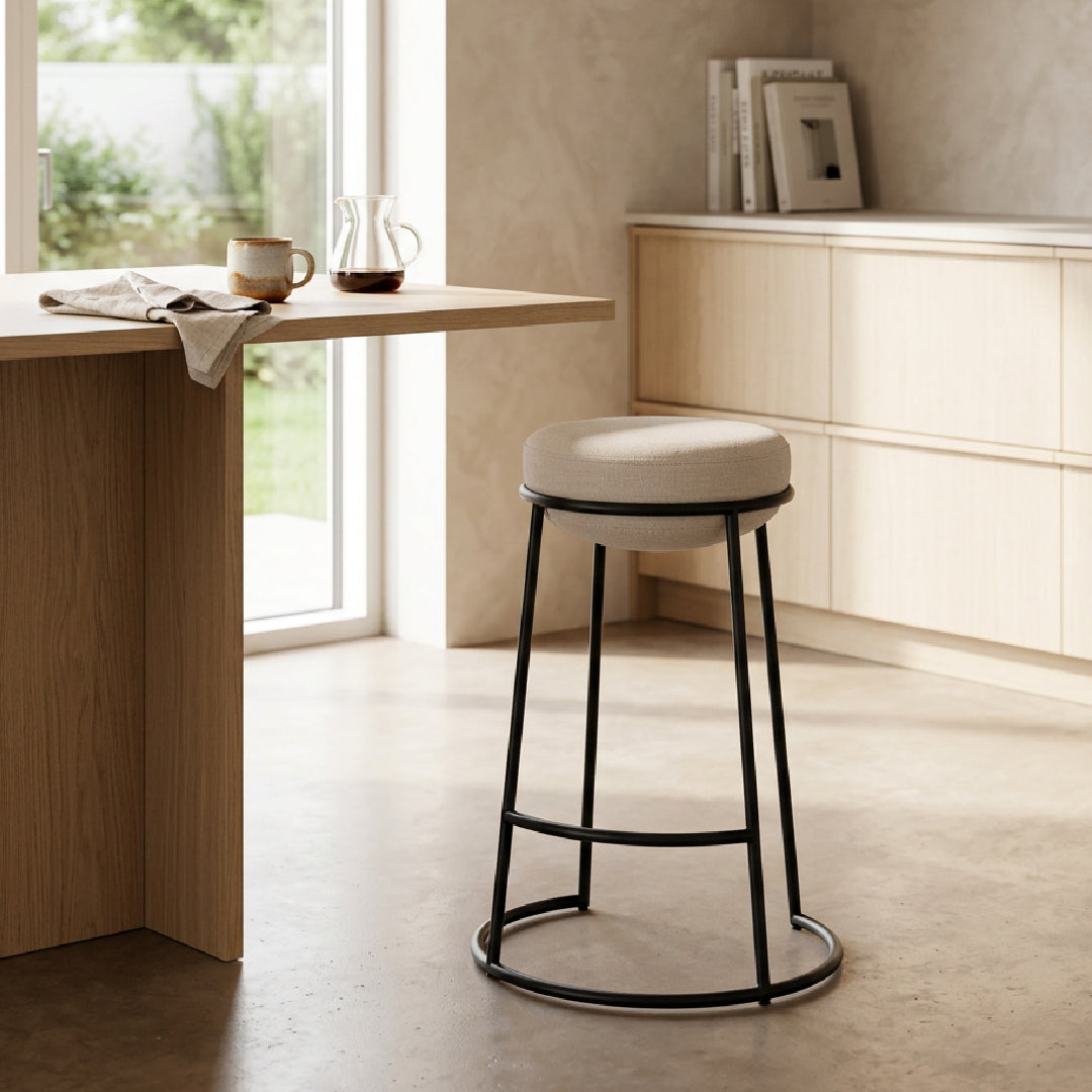 DEROIT Island Stool Light Cream