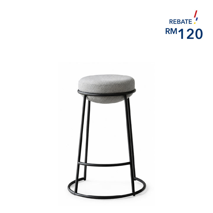 DEROIT Island Stool Light Grey