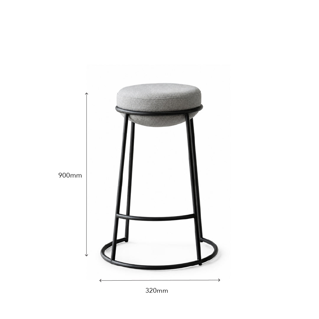 DEROIT Island Stool Light Grey