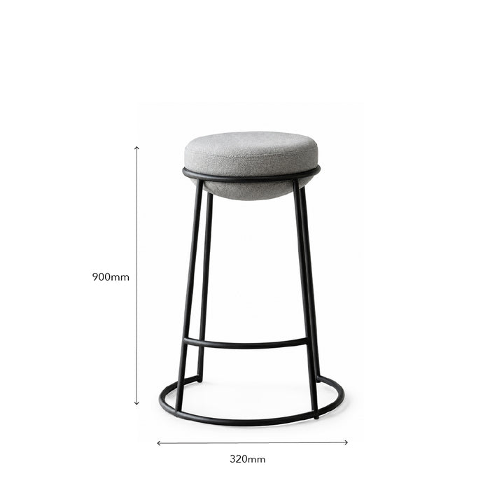 DEROIT Island Stool Light Grey