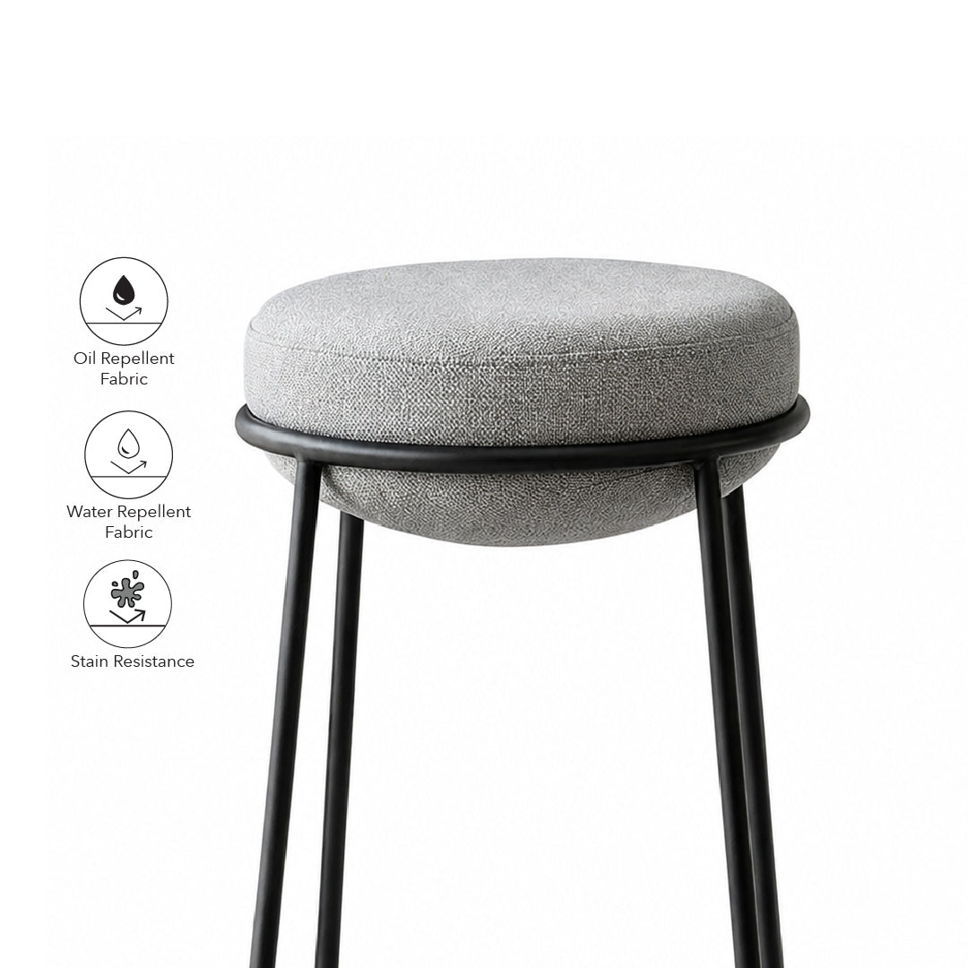 DEROIT Island Stool Light Grey