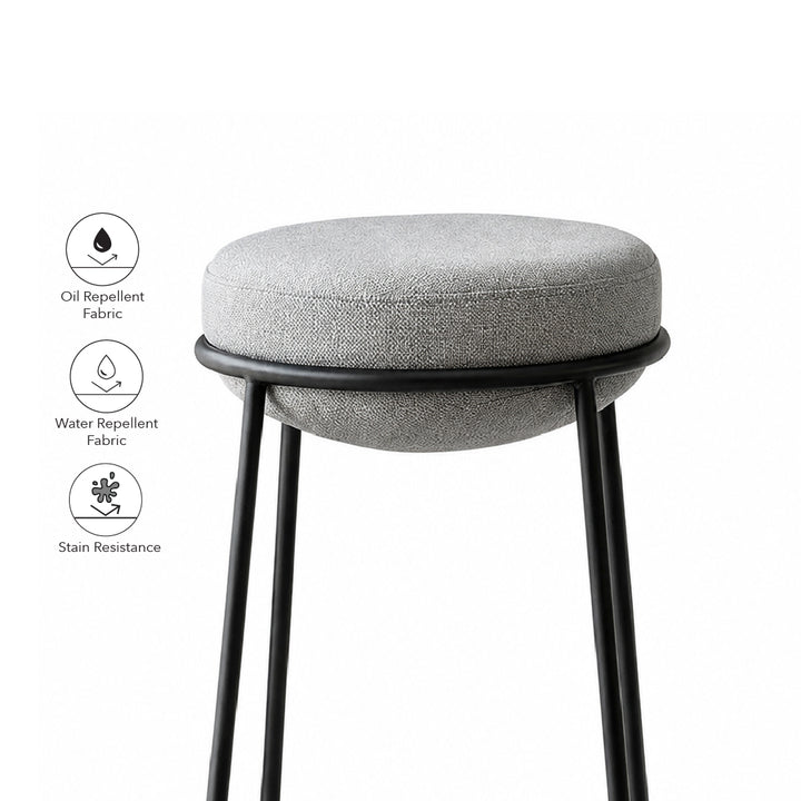 DEROIT Island Stool Light Grey