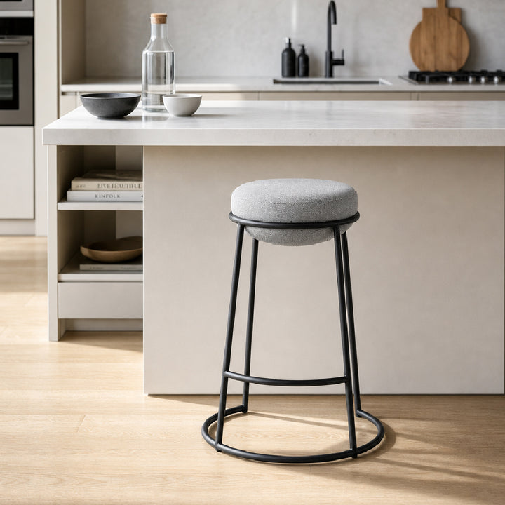 DEROIT Island Stool Light Grey