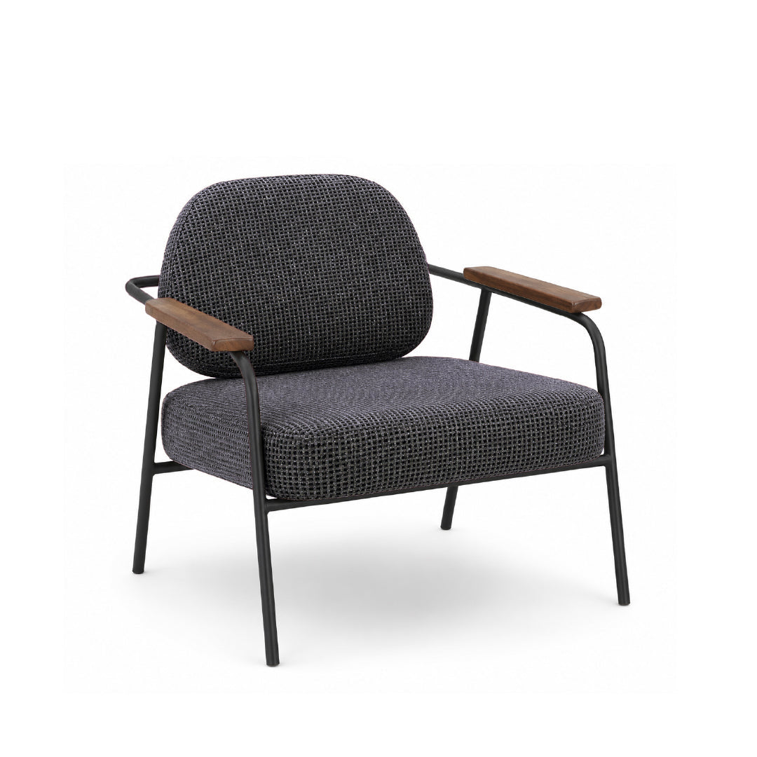 DEROIT Lounge Chair Charcoal Black