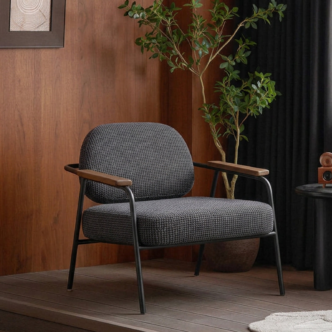 DEROIT Lounge Chair Charcoal Black