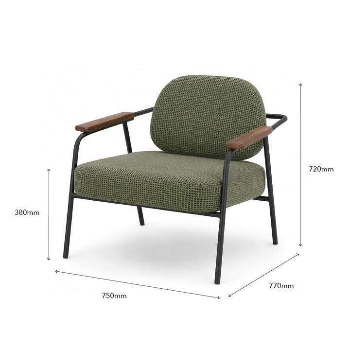 DEROIT Lounge Chair Coffee Mocha