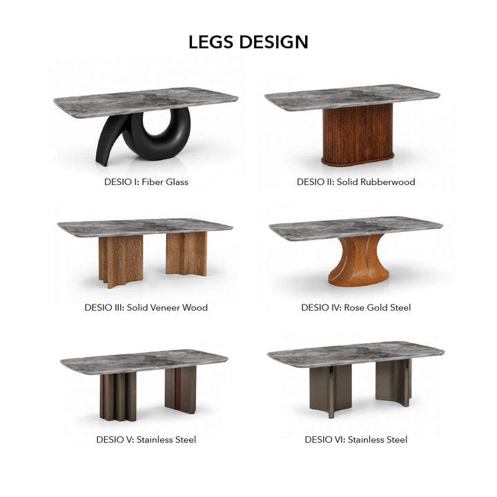 DESIO Crystal Marble Stone Dining Table