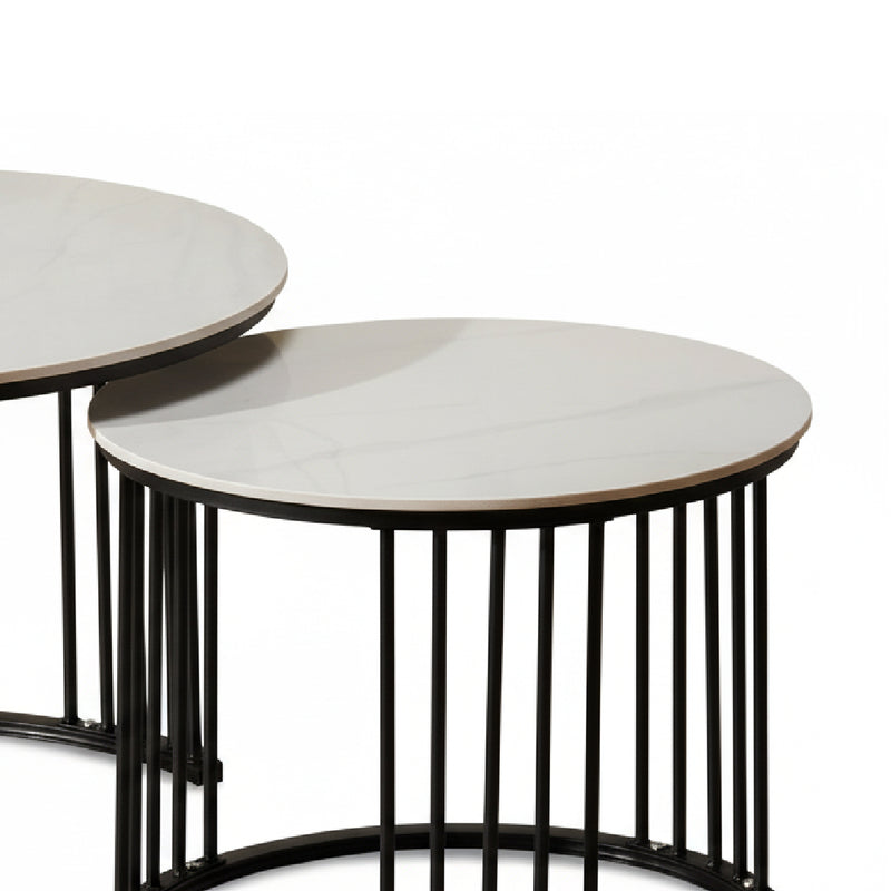 DILLEY Ceramic Coffee Table Set Black