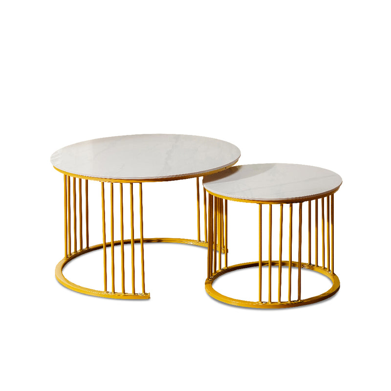 DILLEY Ceramic Coffee Table Set Gold