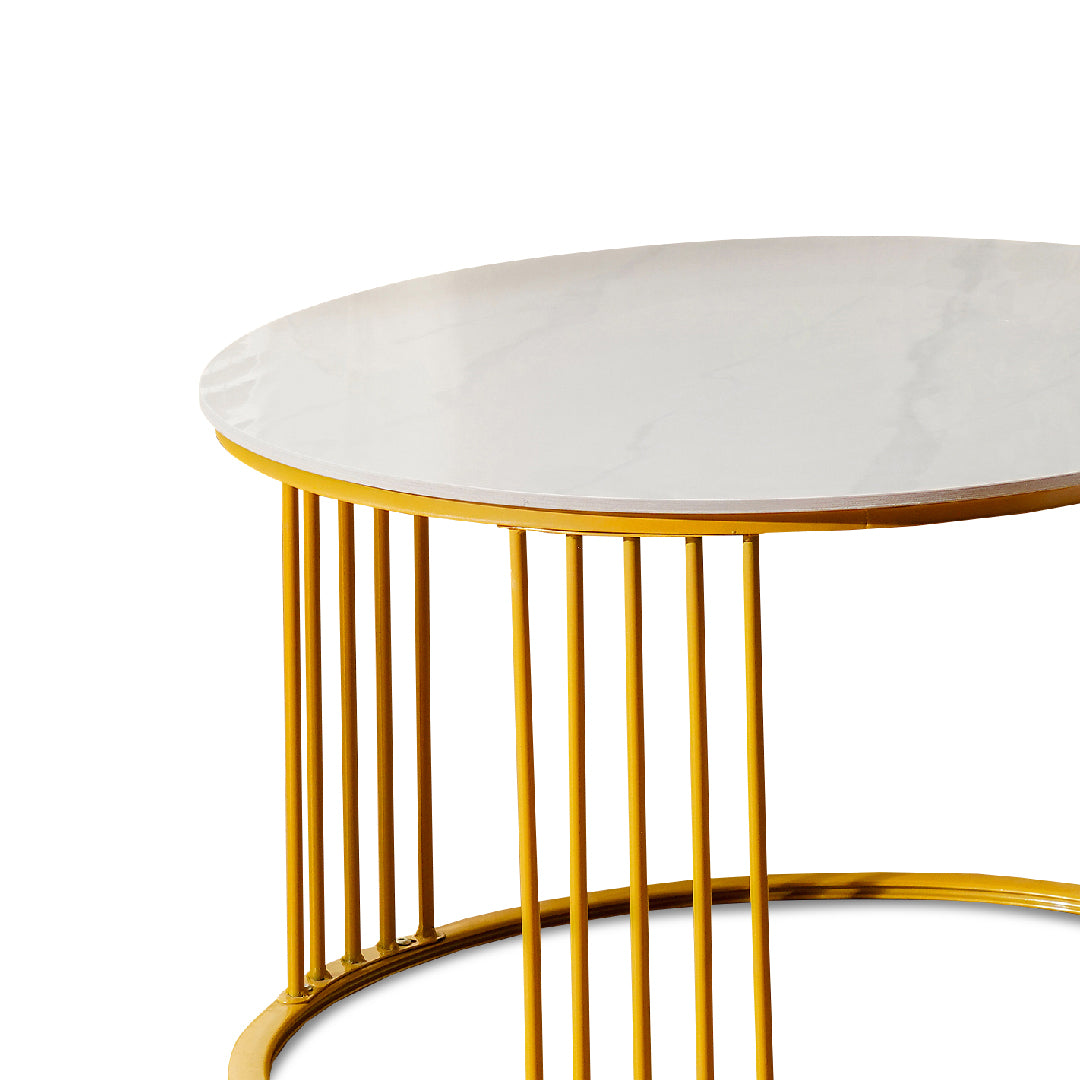 DILLEY Ceramic Coffee Table Set Gold