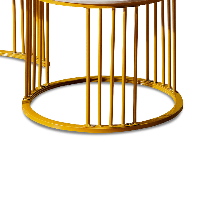 DILLEY Ceramic Coffee Table Set Gold