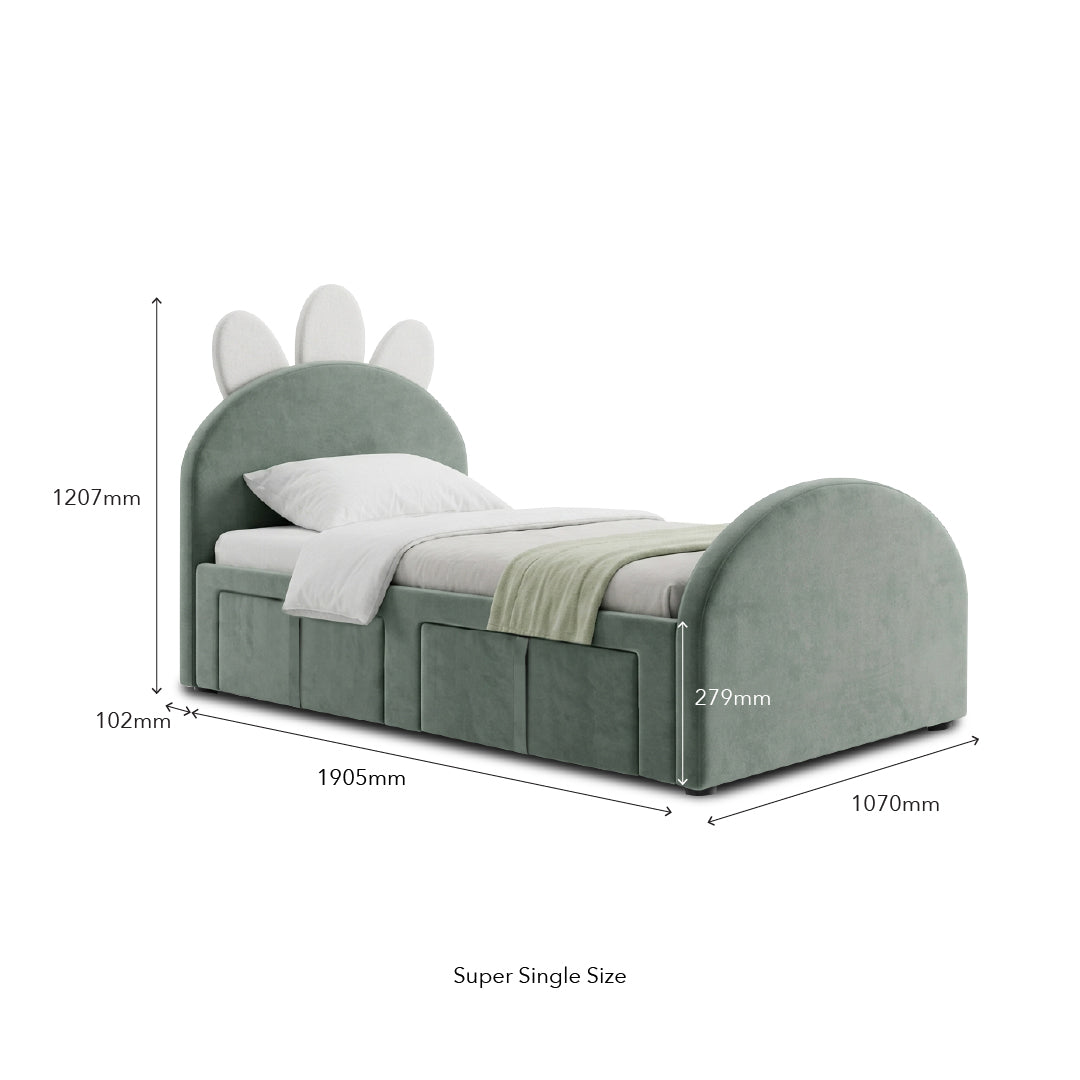 DINOREX 2 Drawer Bed