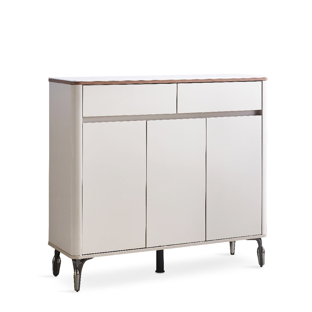 DIVA Tempered Glass 3 Door Shoe Cabinet