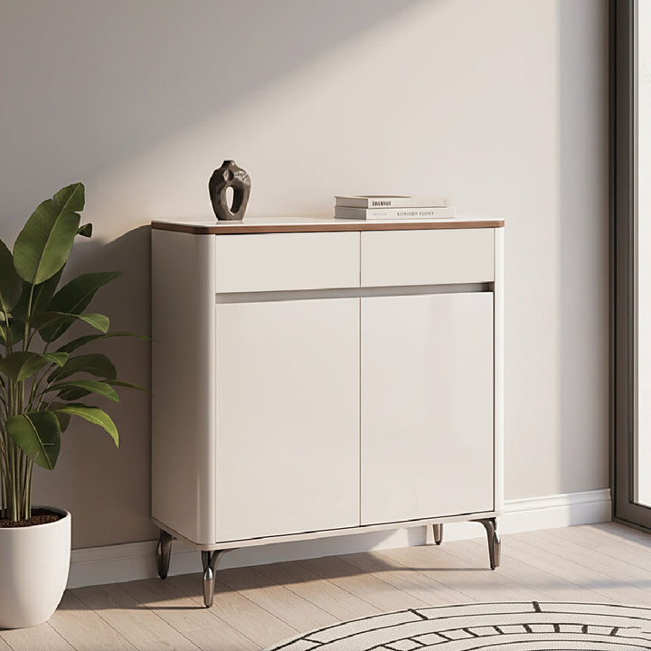 DIVA Tempered Glass 2 Door Shoe Cabinet