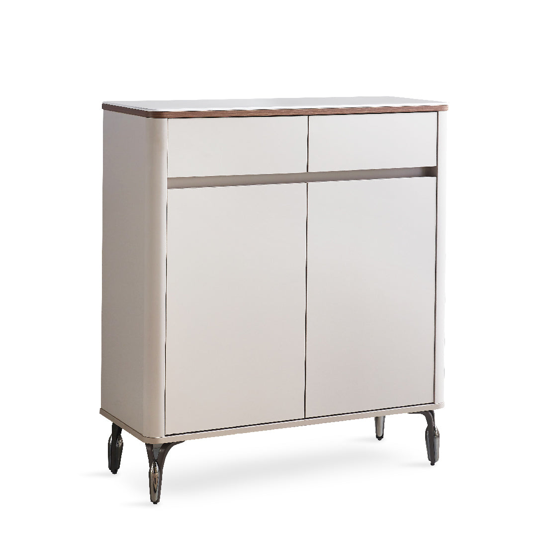DIVA Tempered Glass 2 Door Shoe Cabinet