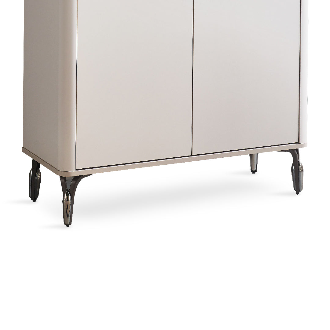 DIVA Tempered Glass 2 Door Shoe Cabinet