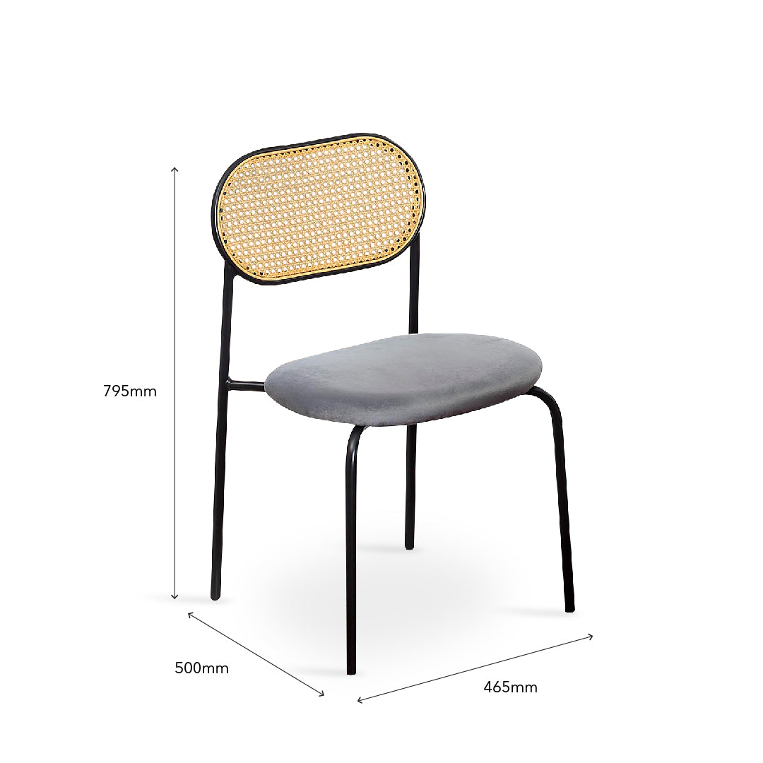 WULAN Dining Set Dark Grey