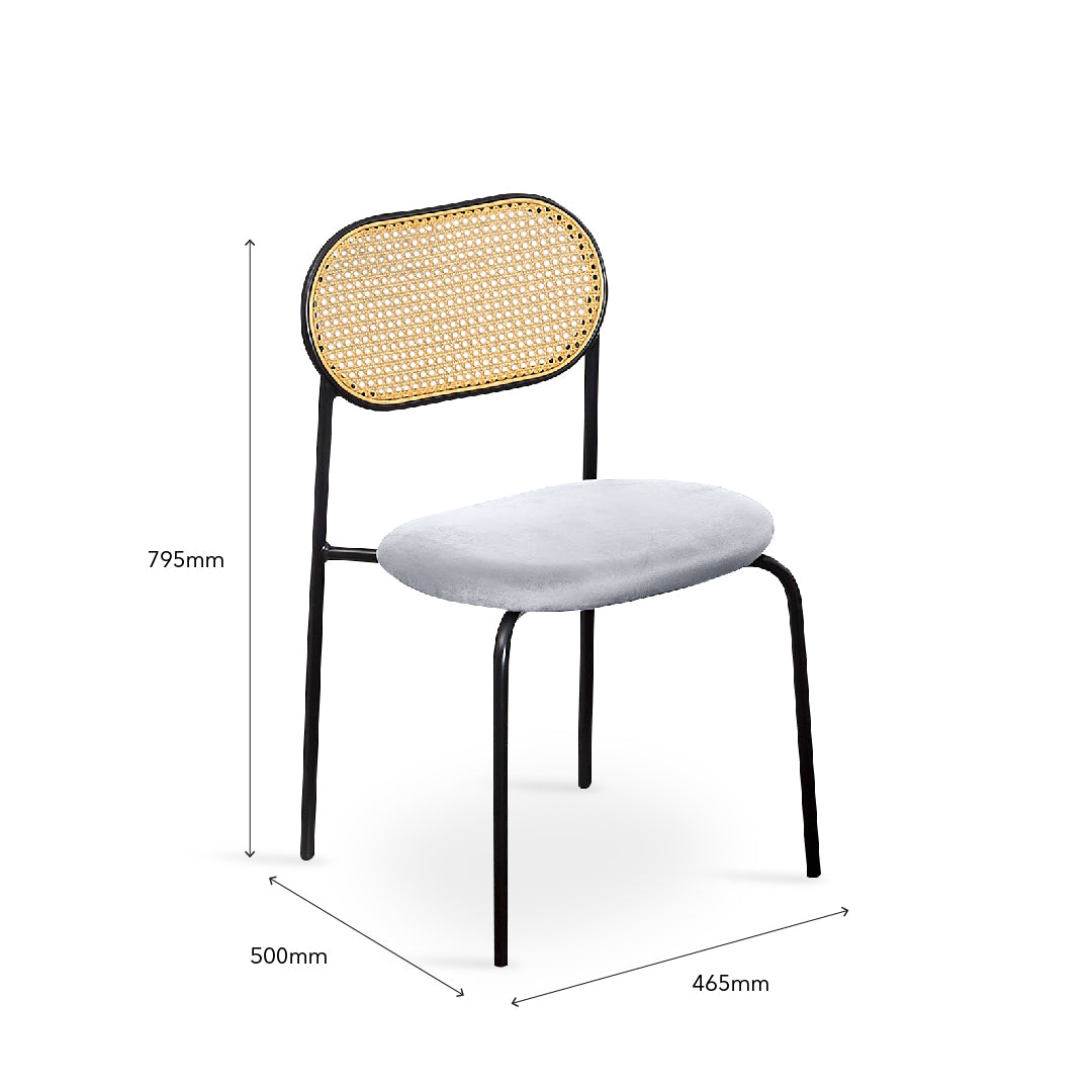 WULAN Dining Set Light Grey