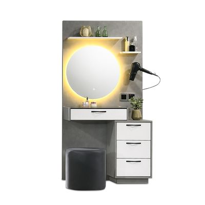 RIOVERDE Touch Screen LED Dresser with Stool