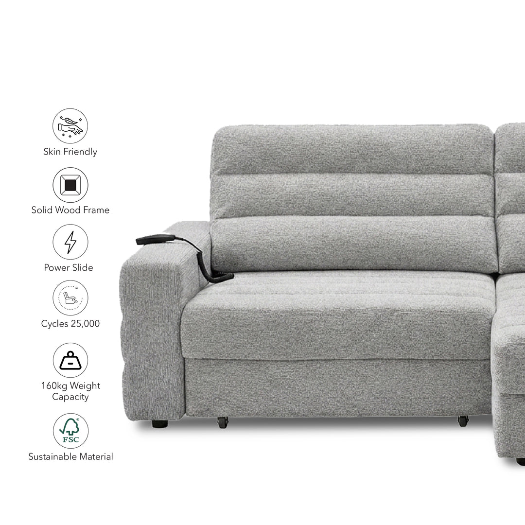 DREY L-Shape Power Slide Out Sofa