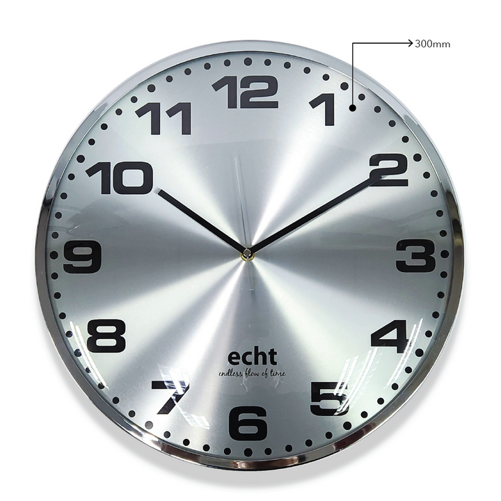 ECHT 16" Aluminium Dial Silent Metal Wall Clock