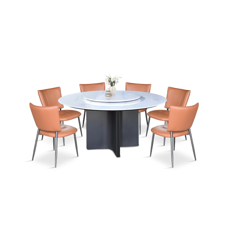 EIRIAN II Crystal Marble Dining Set